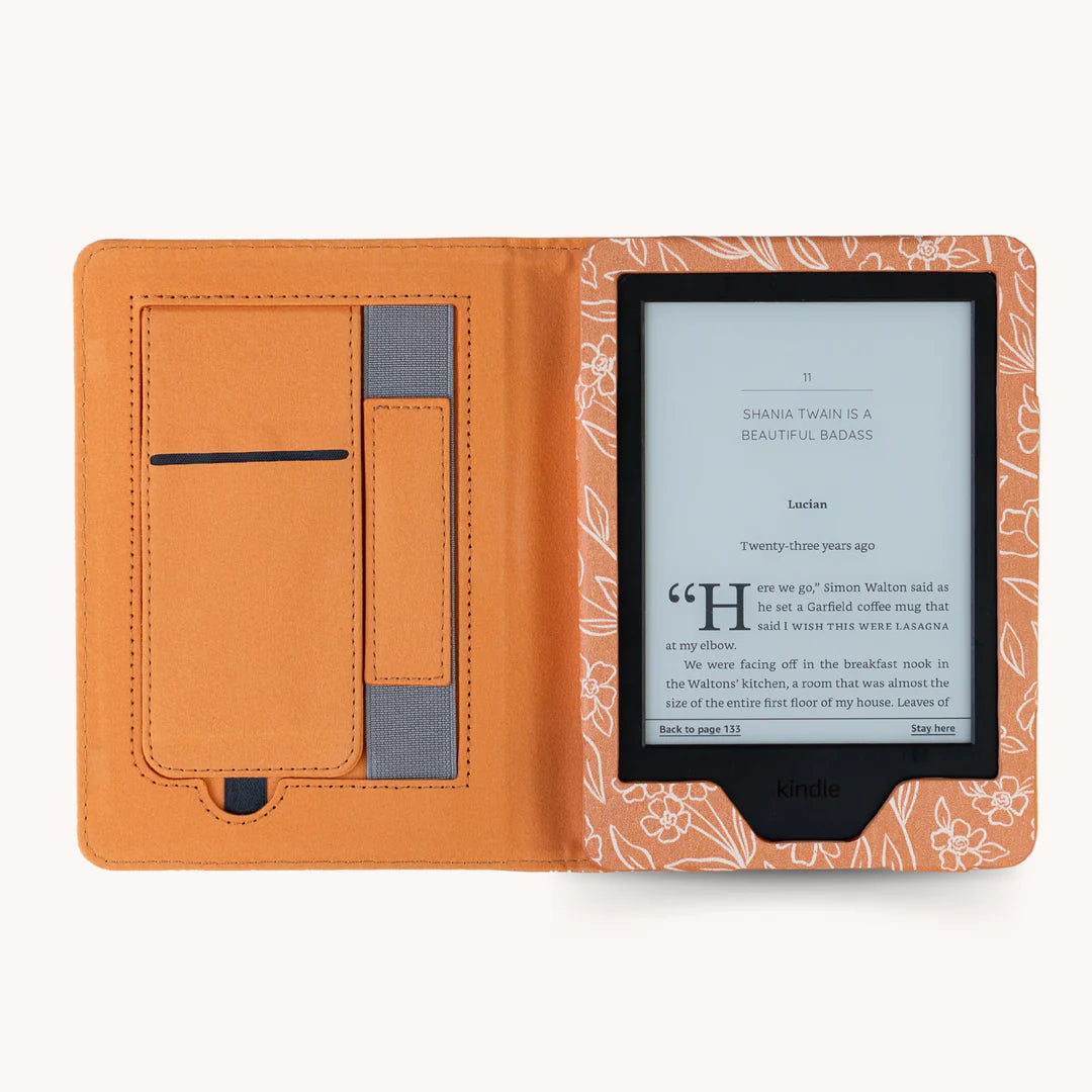 Terracotta Floral Kindle Case