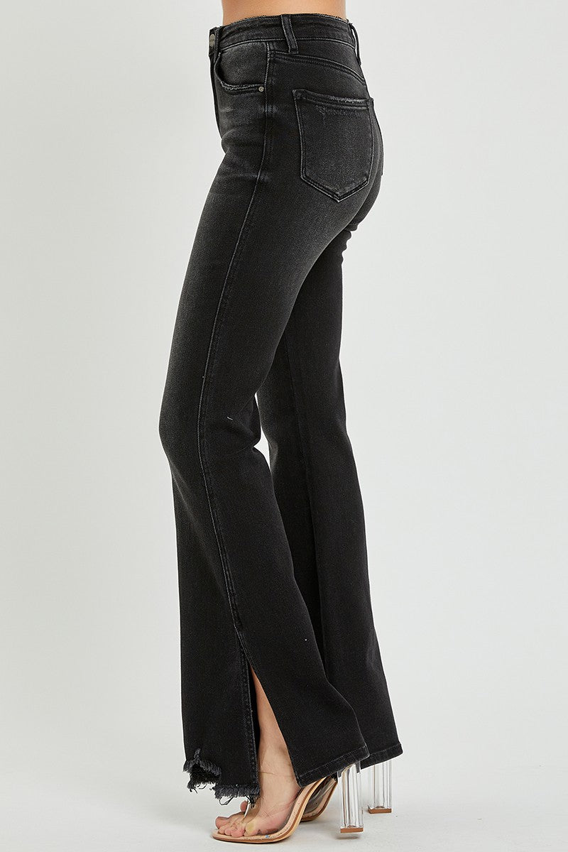 High Rise Slit Flare: Risen Jean