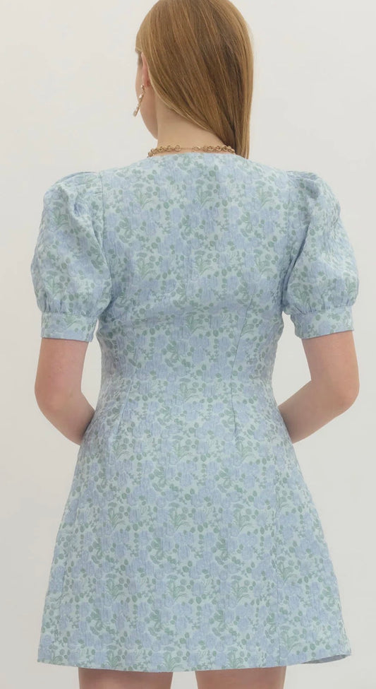 Lena Floral Jacquard dress