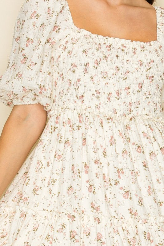 Hattie Rose Smocked Midi Dress
