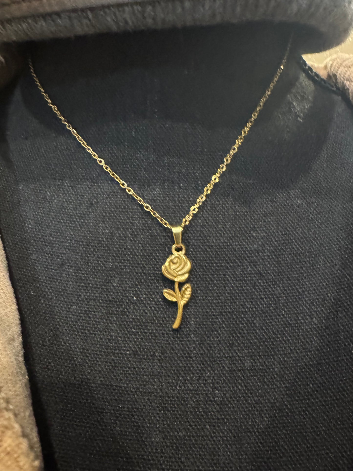 Golden Rose Necklace