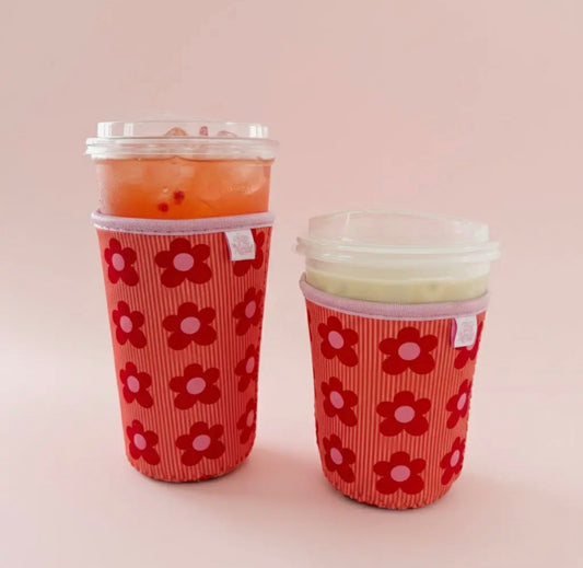 Floral Striped Drink Sleeve