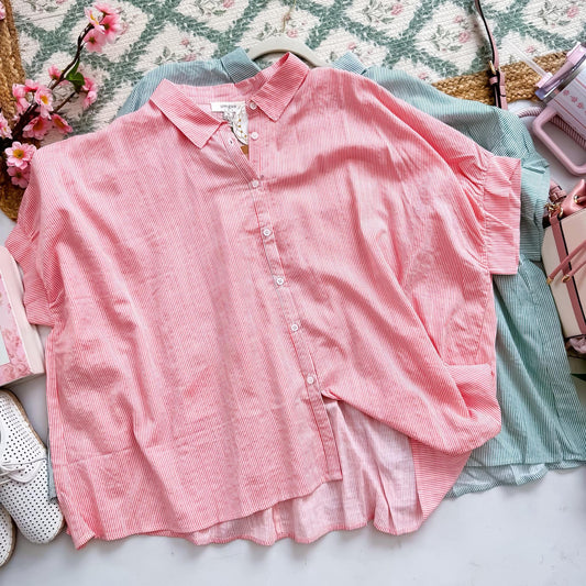 Pink Striped Blouse