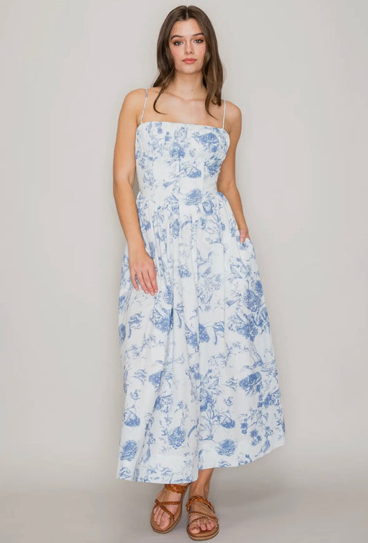 Adele Floral Shirring Maxi *PREORDER* - Mila Rose Boutique, LLCAdele Floral Shirring Maxi *PREORDER*XS