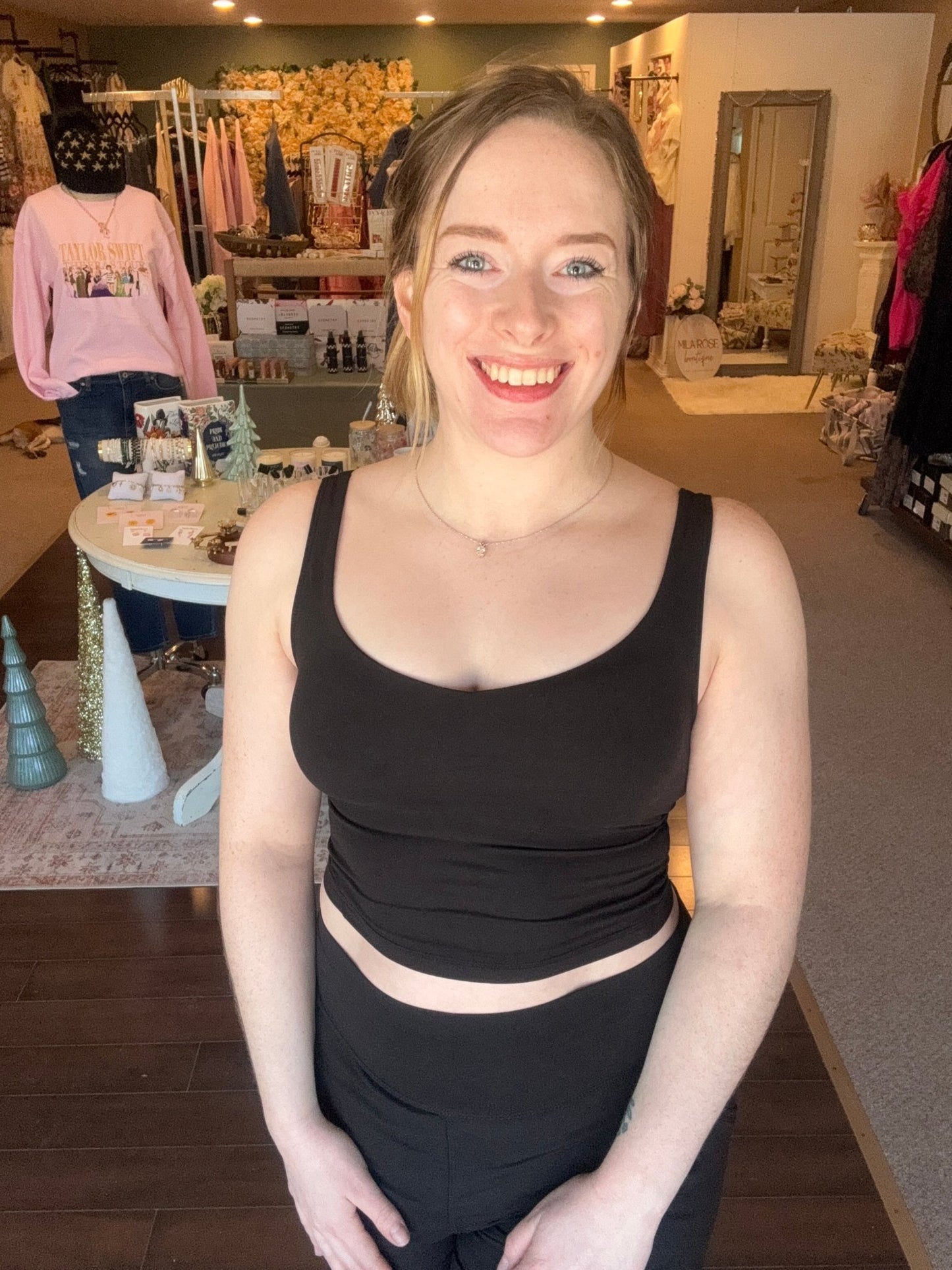 Black Yoga Top - Mila Rose Boutique, LLC