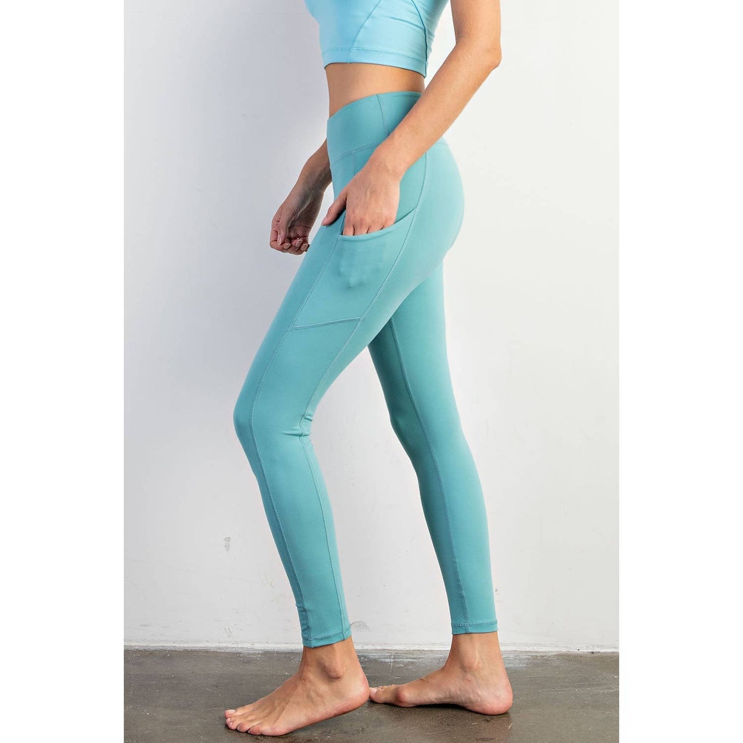 BUTTER BASIC LEGGING WITH POCKETS: Java / L