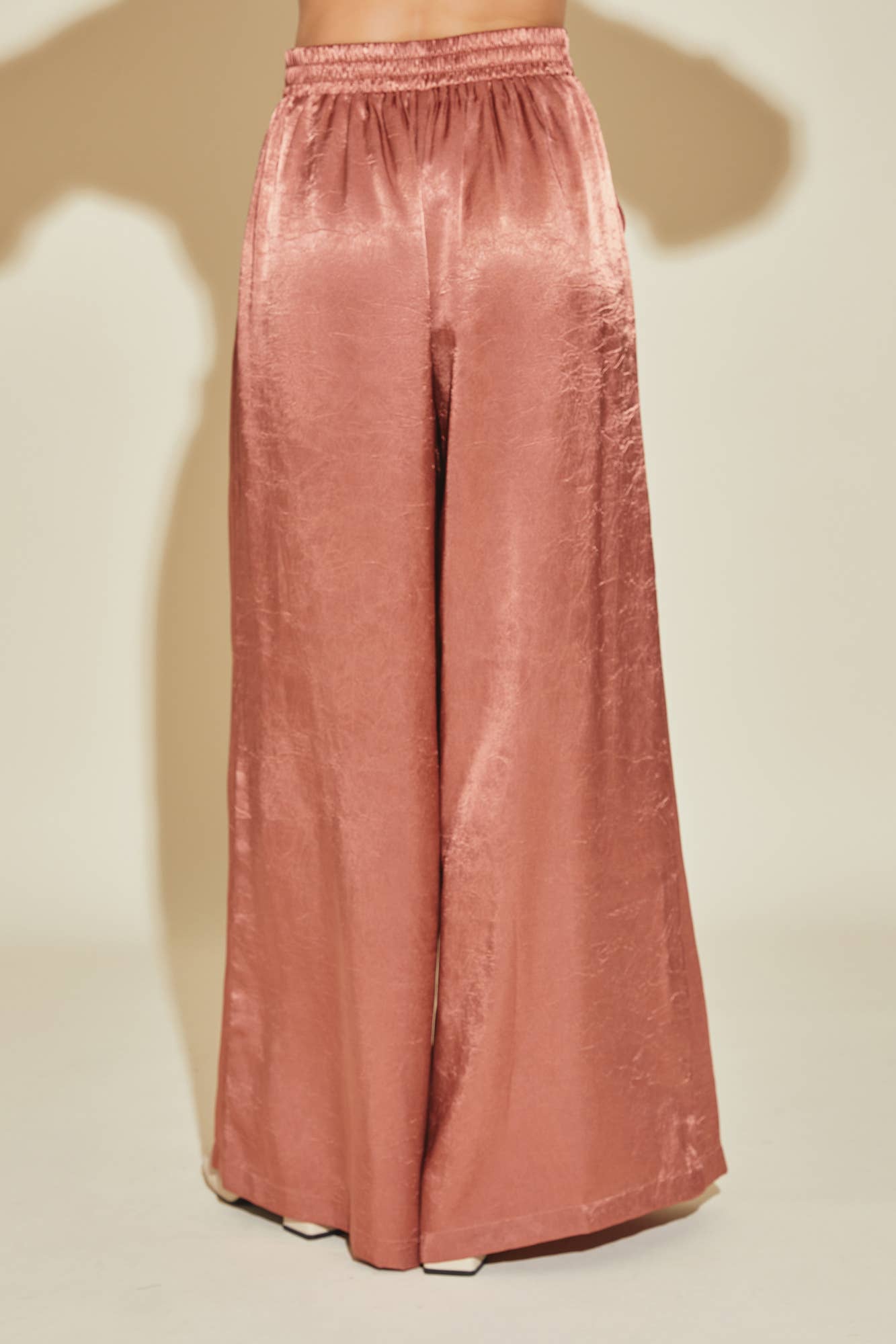 Women's Satin Style Pants in Clay