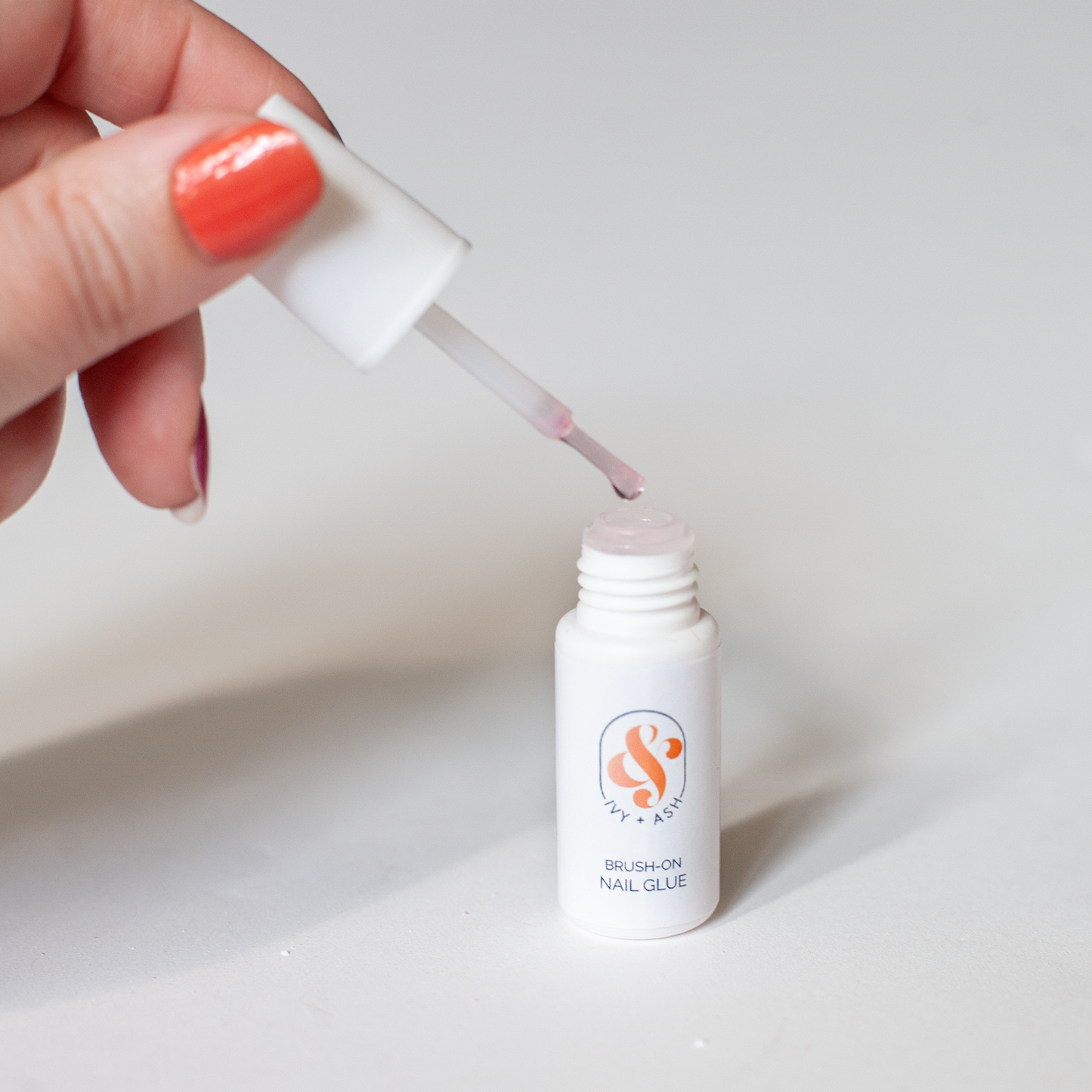 Ivy & Ash Brush-On Nail Glue | Press-On Nail Glue Bottle