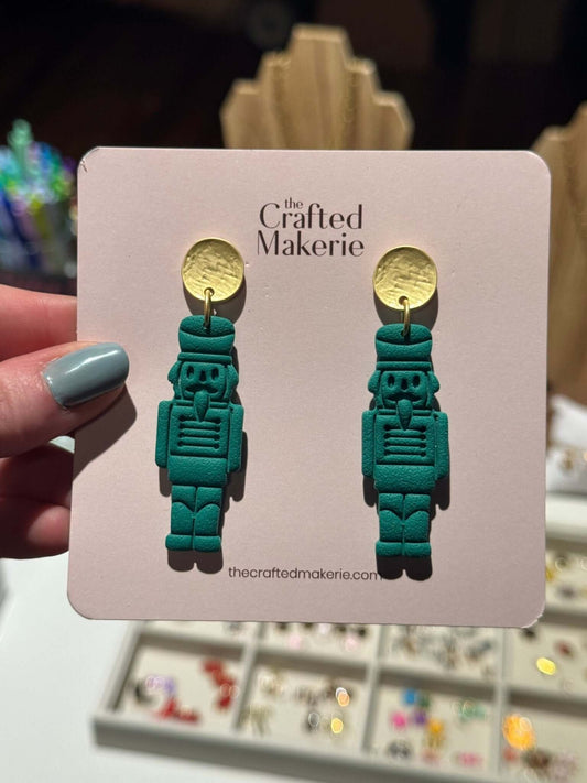 Emerald Nutcracker Dangle Earrings - Mila Rose Boutique, LLC