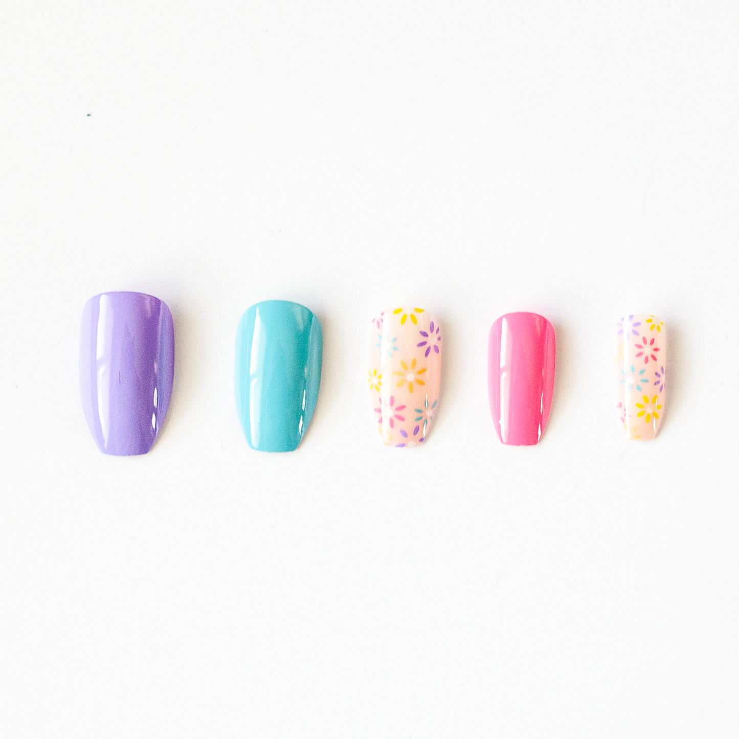 Garden Party | Colorful Daisy Flower Fake Nails Press-On Set