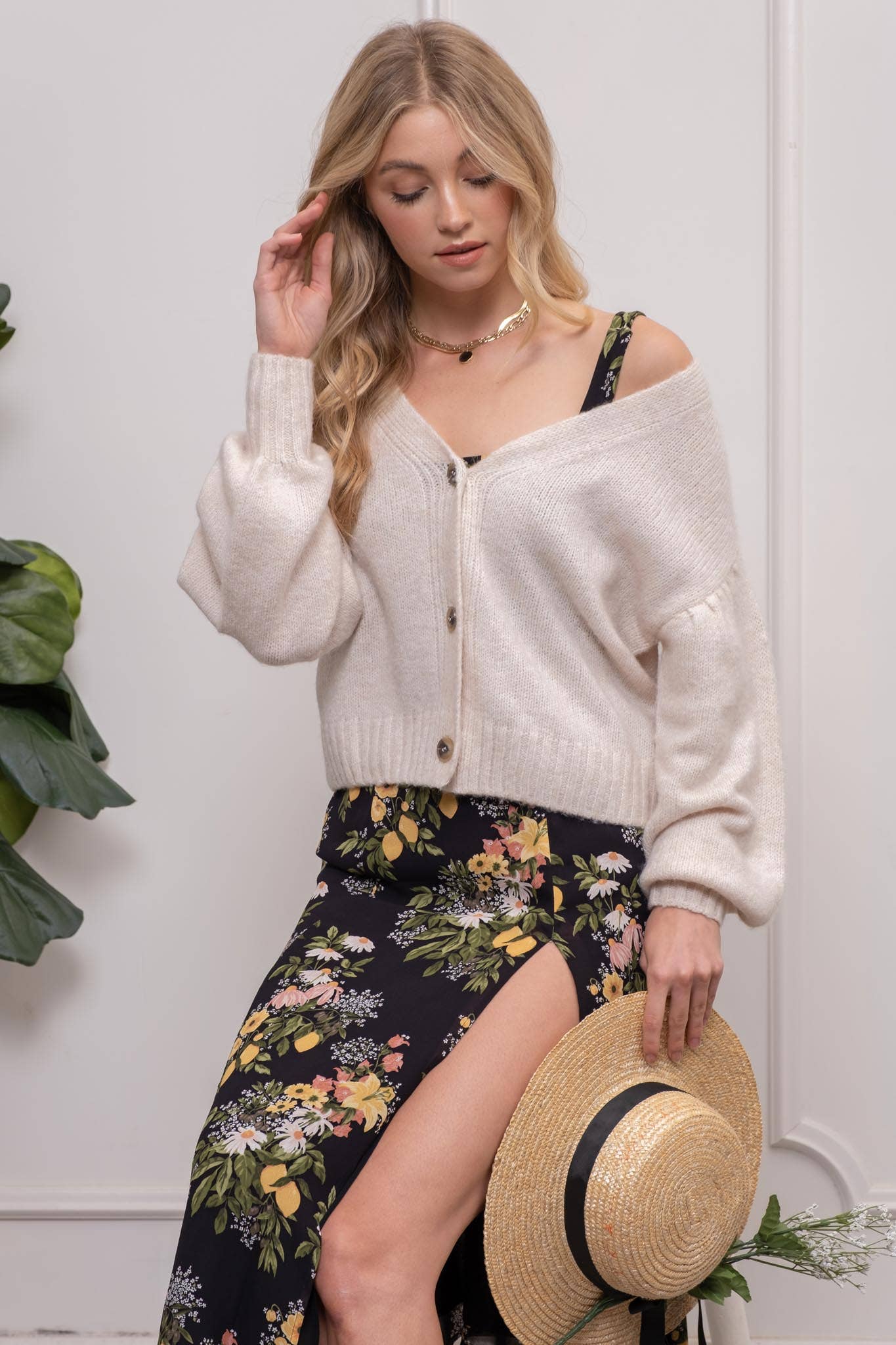 COZY KNIT CARDIGAN: COCOA