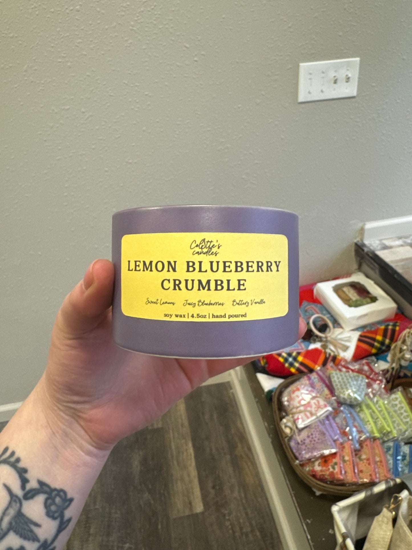 Lemon Blueberry Crumble Candle (10oz) - Mila Rose Boutique, LLC