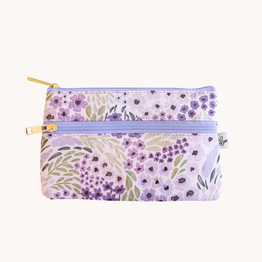 Lilac Floral Pencil Pouch - Mila Rose Boutique, LLC
