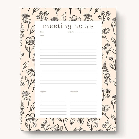 Meeting Notes Notepad - Mila Rose Boutique, LLCMeeting Notes Notepad