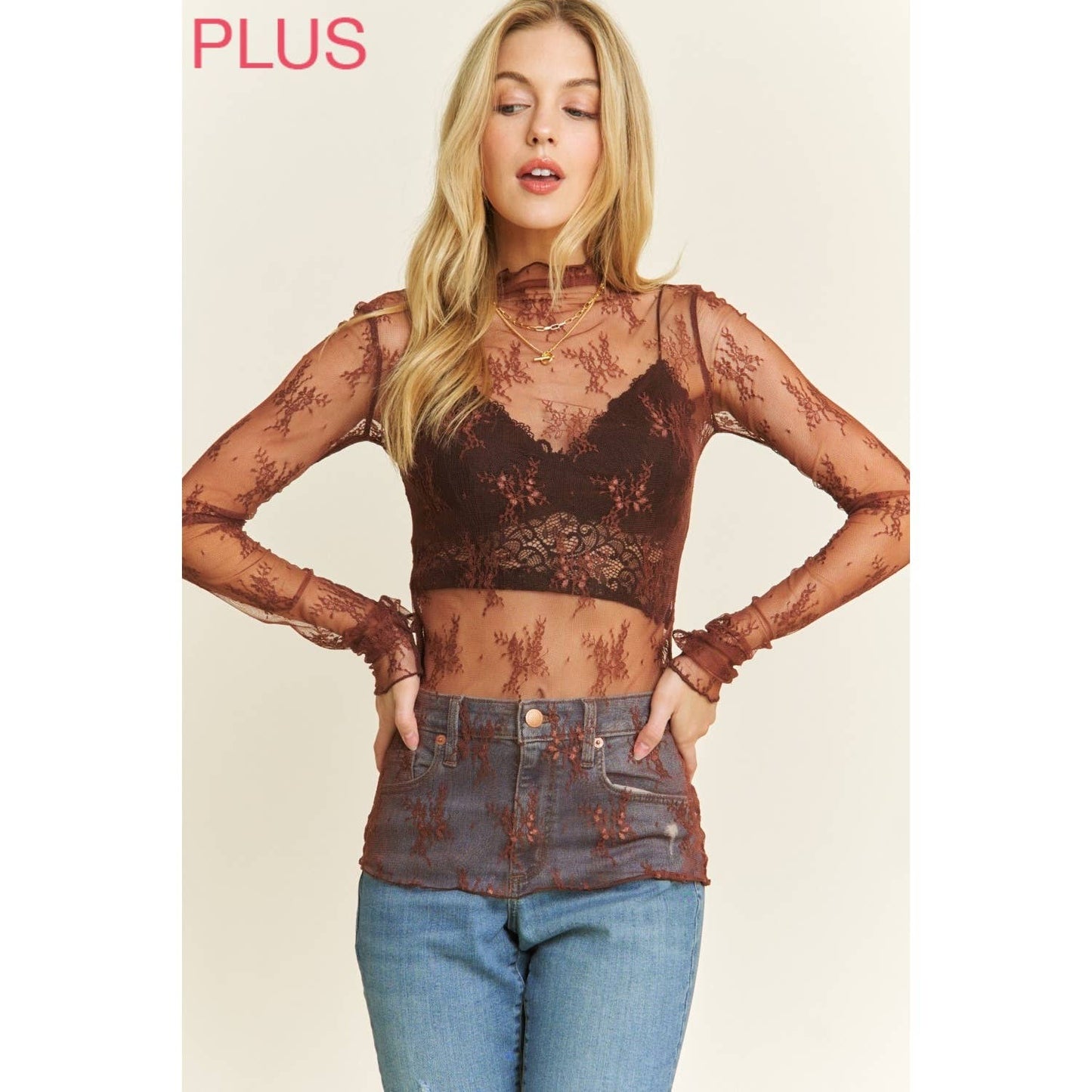 Plus White Sheer Lace Top - Mila Rose Boutique, LLC