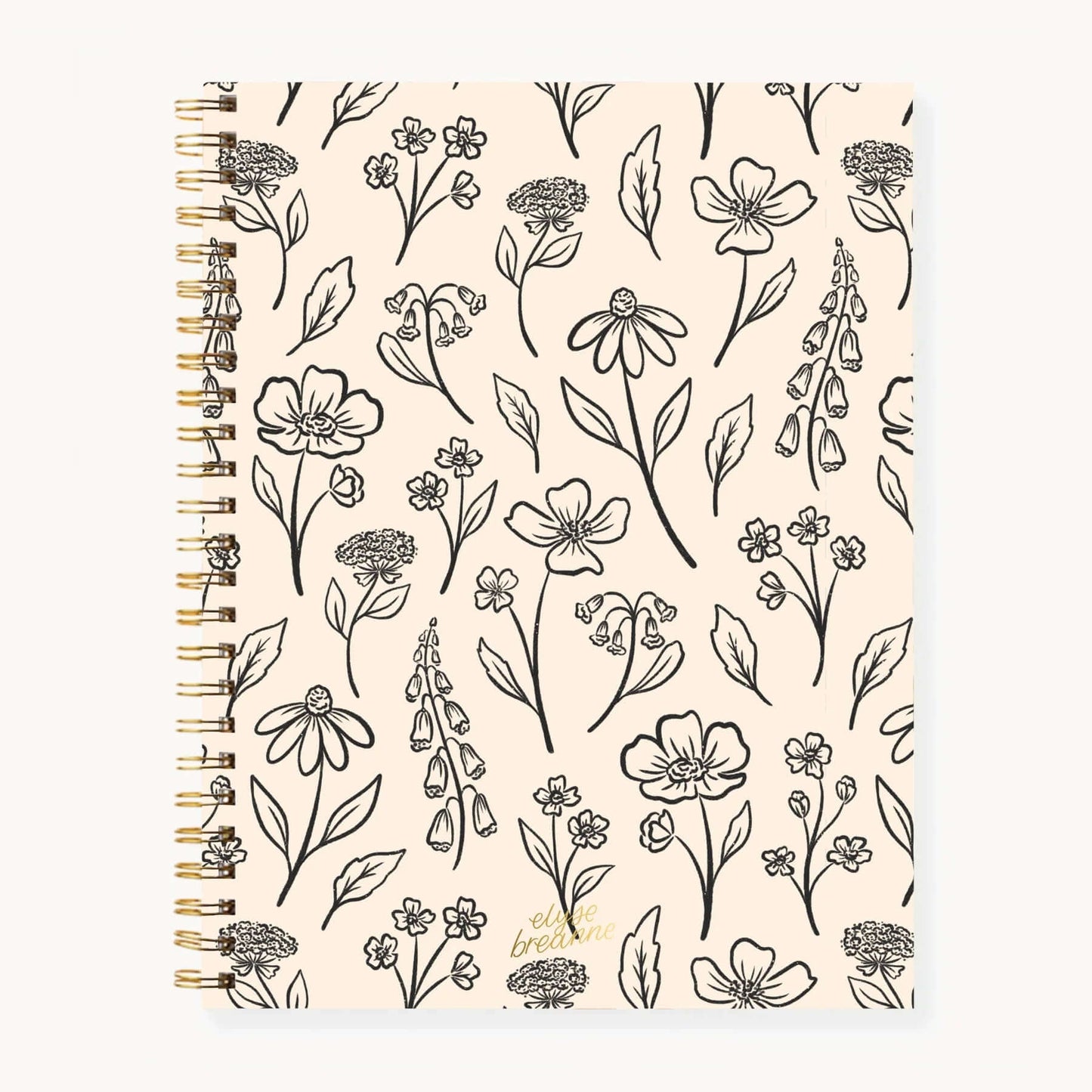 Softcover Spiral Notebook: Pressed Floral - Mila Rose Boutique, LLCSoftcover Spiral Notebook: Pressed Floral