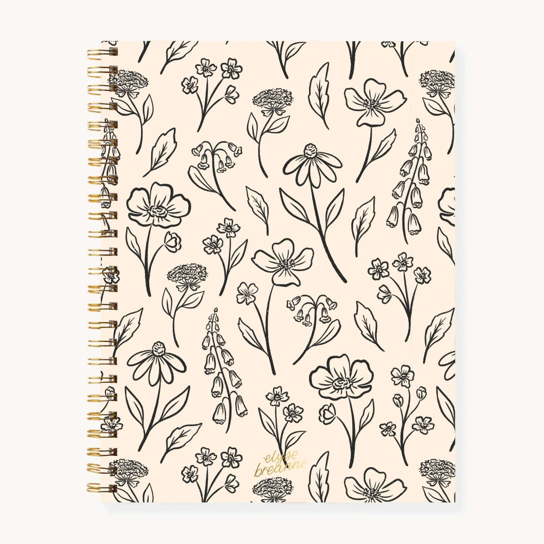 Softcover Spiral Notebook: Pressed Floral - Mila Rose Boutique, LLCSoftcover Spiral Notebook: Pressed Floral