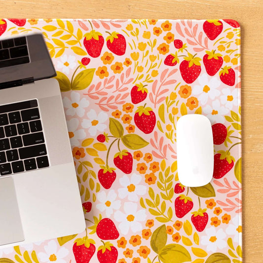 Strawberry Patch Deskpad: Small - Mila Rose Boutique, LLCStrawberry Patch Deskpad: Small