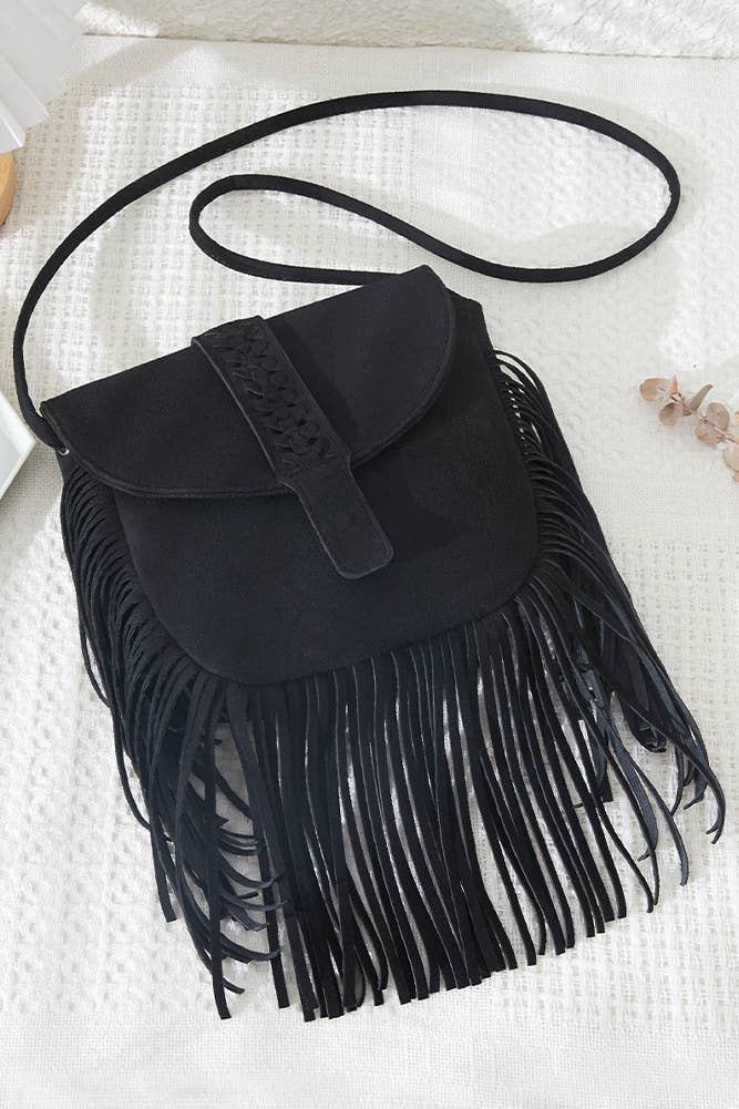 Round Fringes Medium Crossbody Bag