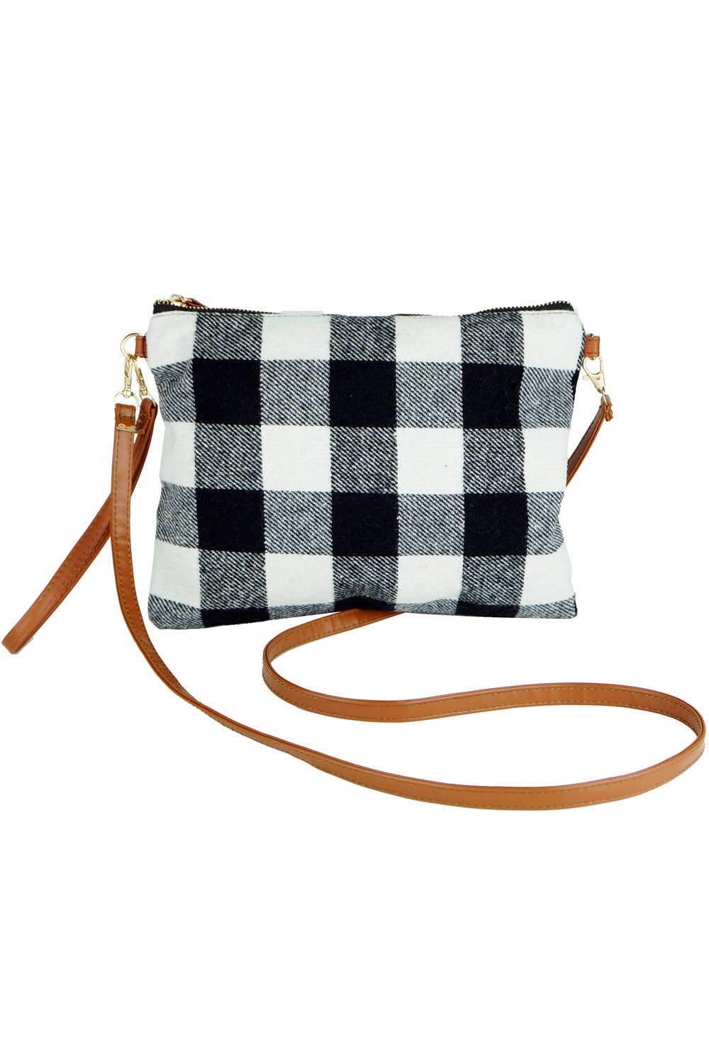 BUFFALO PLAID CROSSBODY & WRISTLET BAG